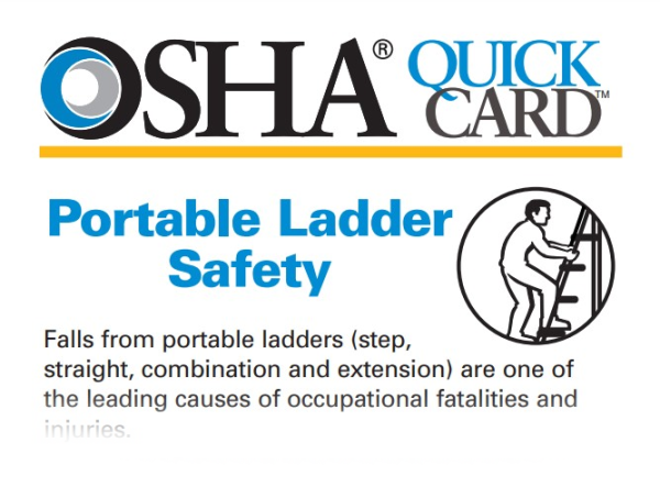 Safety: OSHA Ladder Safety Quick Card (Screenshot)
